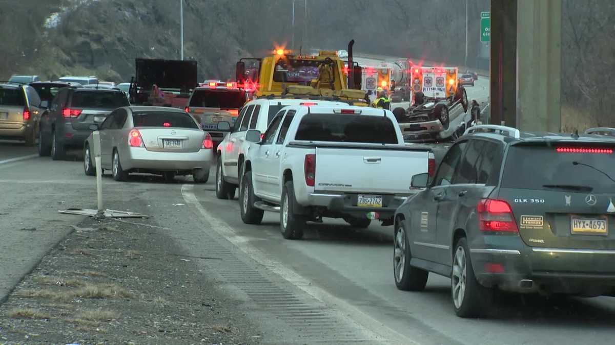 Photos Rollover crash on Parkway East