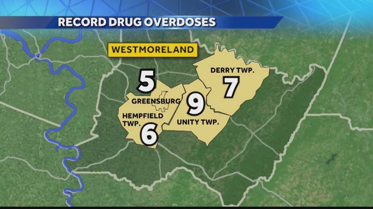 Westmoreland County Record number of fatal overdoses, most homicides