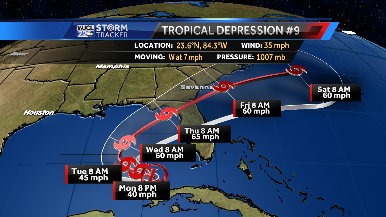 Tropical Depression 9 likely to become named storm today
