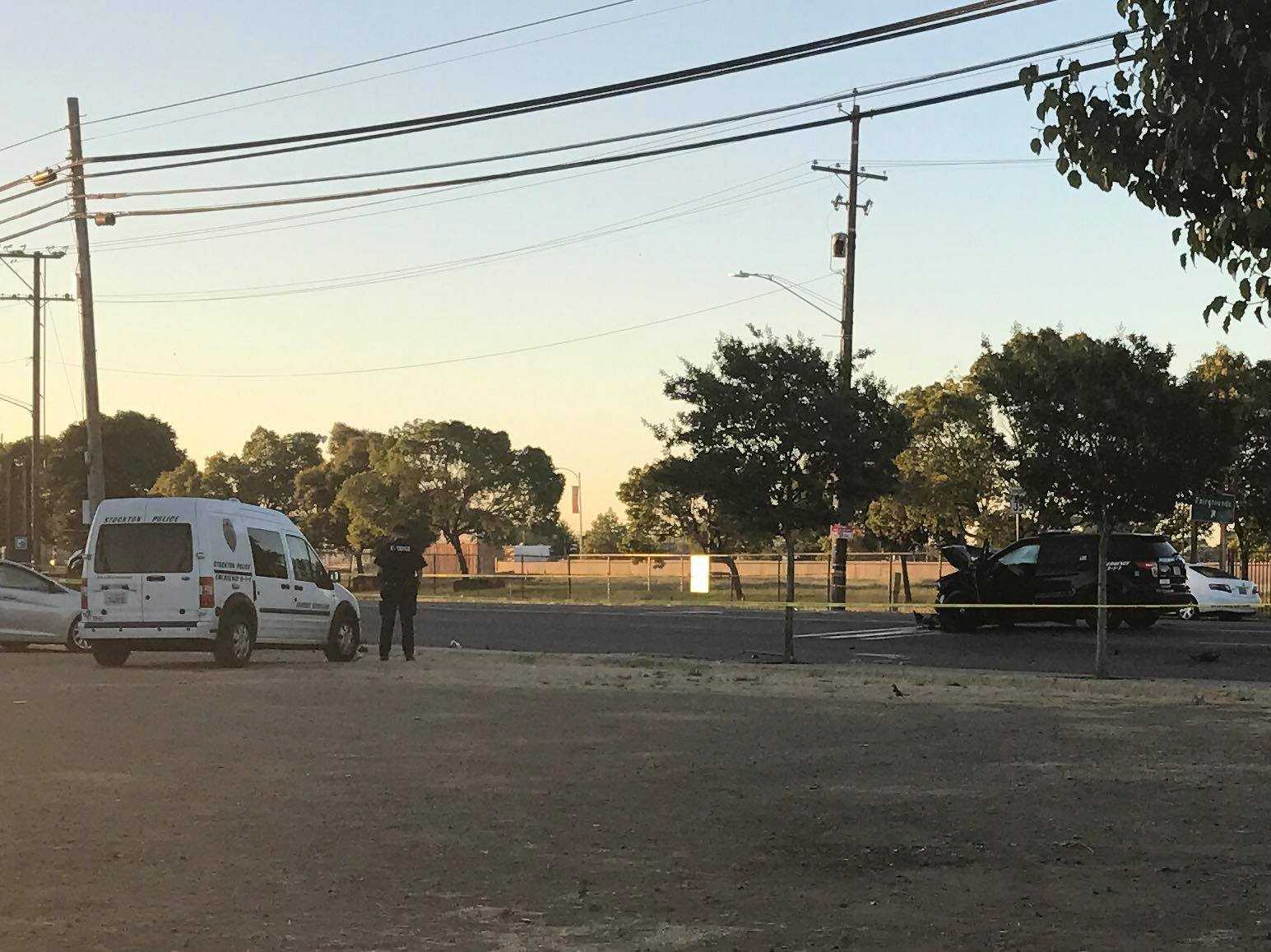 2 Stockton police officers hospitalized in crash