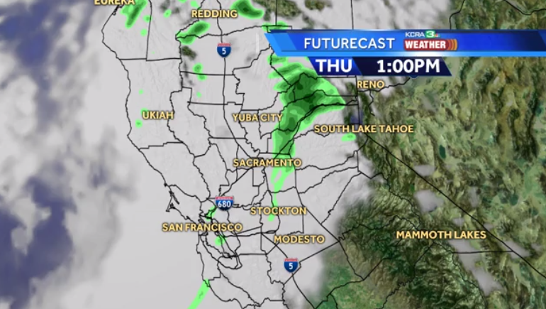 Soggy Thursday ahead for Sacramento, Sierra