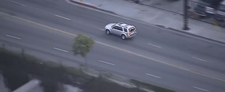 Police chase suspect through Los Angeles streets