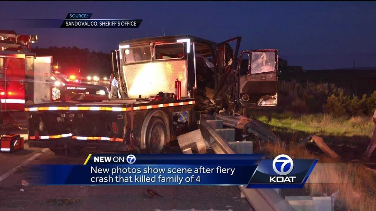 New photos show aftermath of fiery crash that killed family