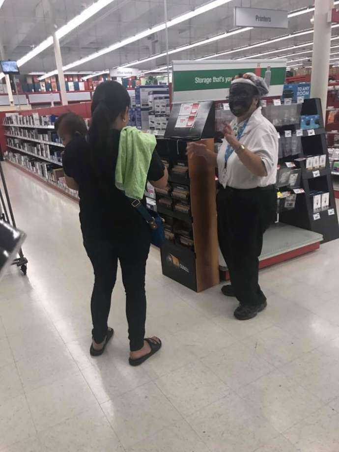 Woman in apparent blackface costume at California Staples store stuns customers