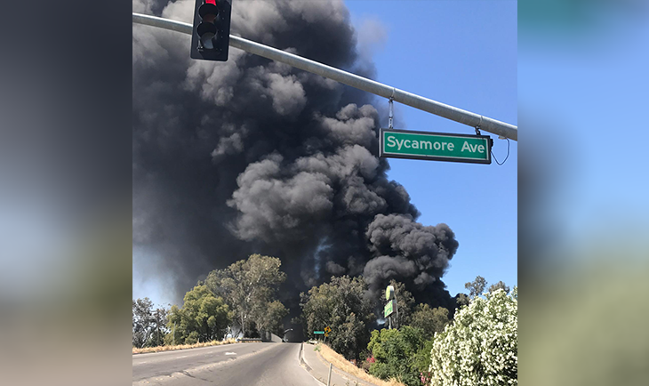 SB Hwy. 99 closed in Merced County due to truck fire