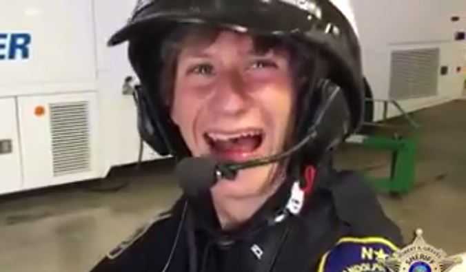 Young man with autism fulfills dream of being 'law man'