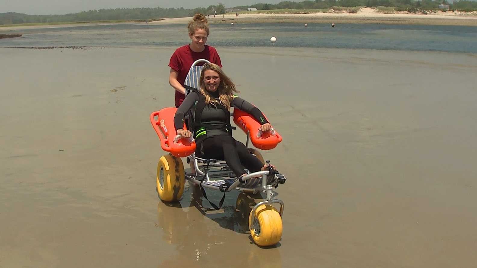 Adapted wheelchair makes beach life possible for people with disabilities