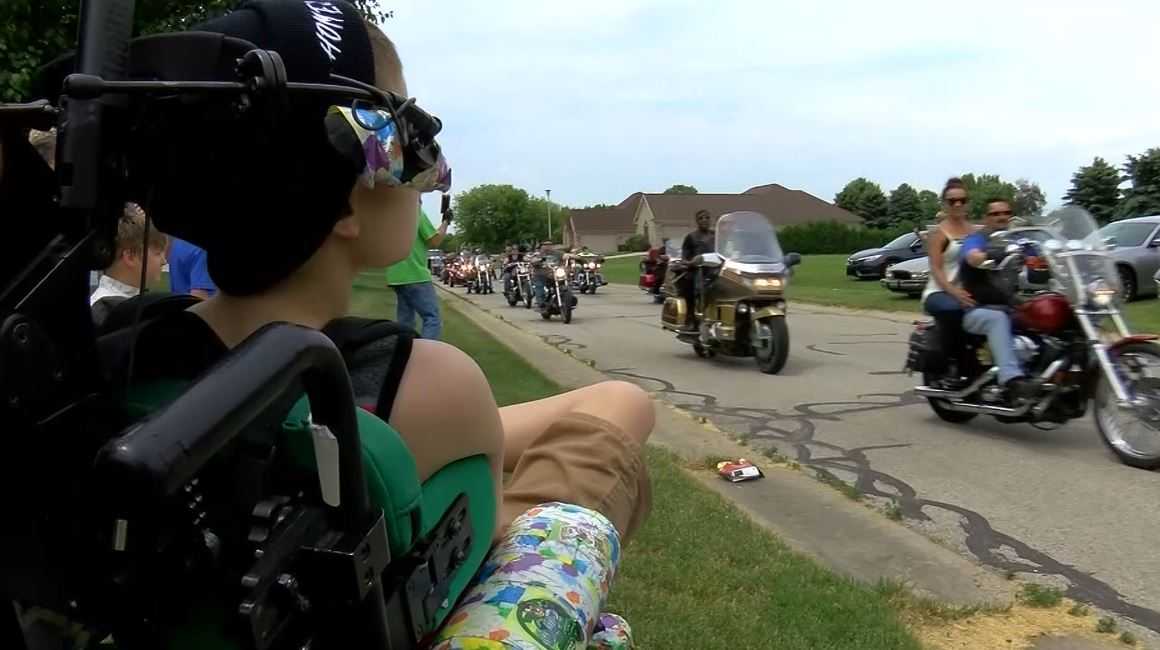 A loud surprise: Bikers give special needs teen a birthday to remember