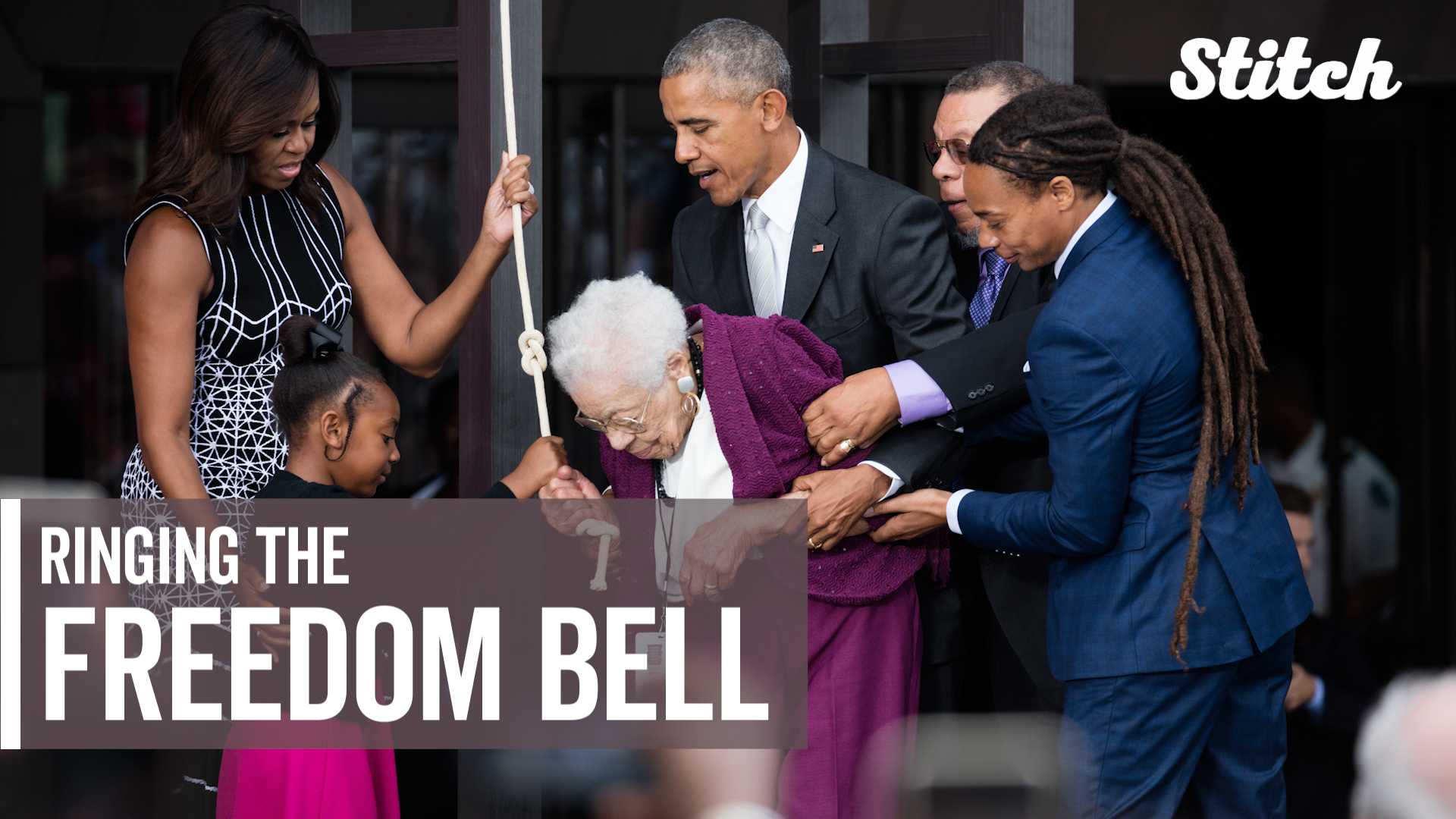 Honoring Ruth Odom Bonner, the daughter of a slave who rang the Freedom Bell with Obama
