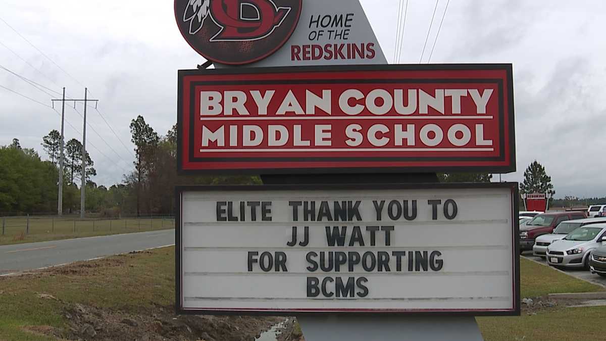 JJ Watt Foundation donating uniforms and equipment to Bryan Co. Middle School