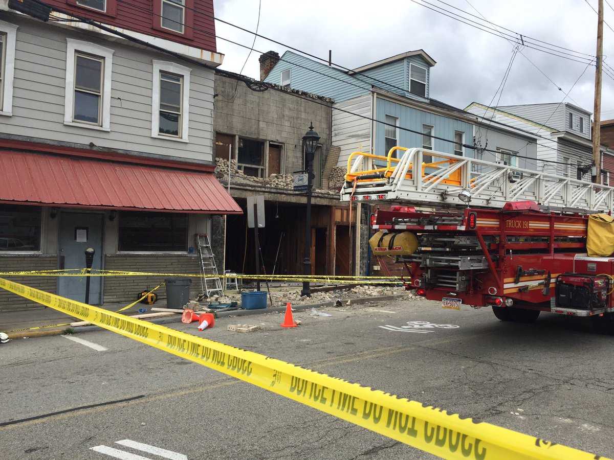 Building facade collapses in Millvale, injuring 2 workers