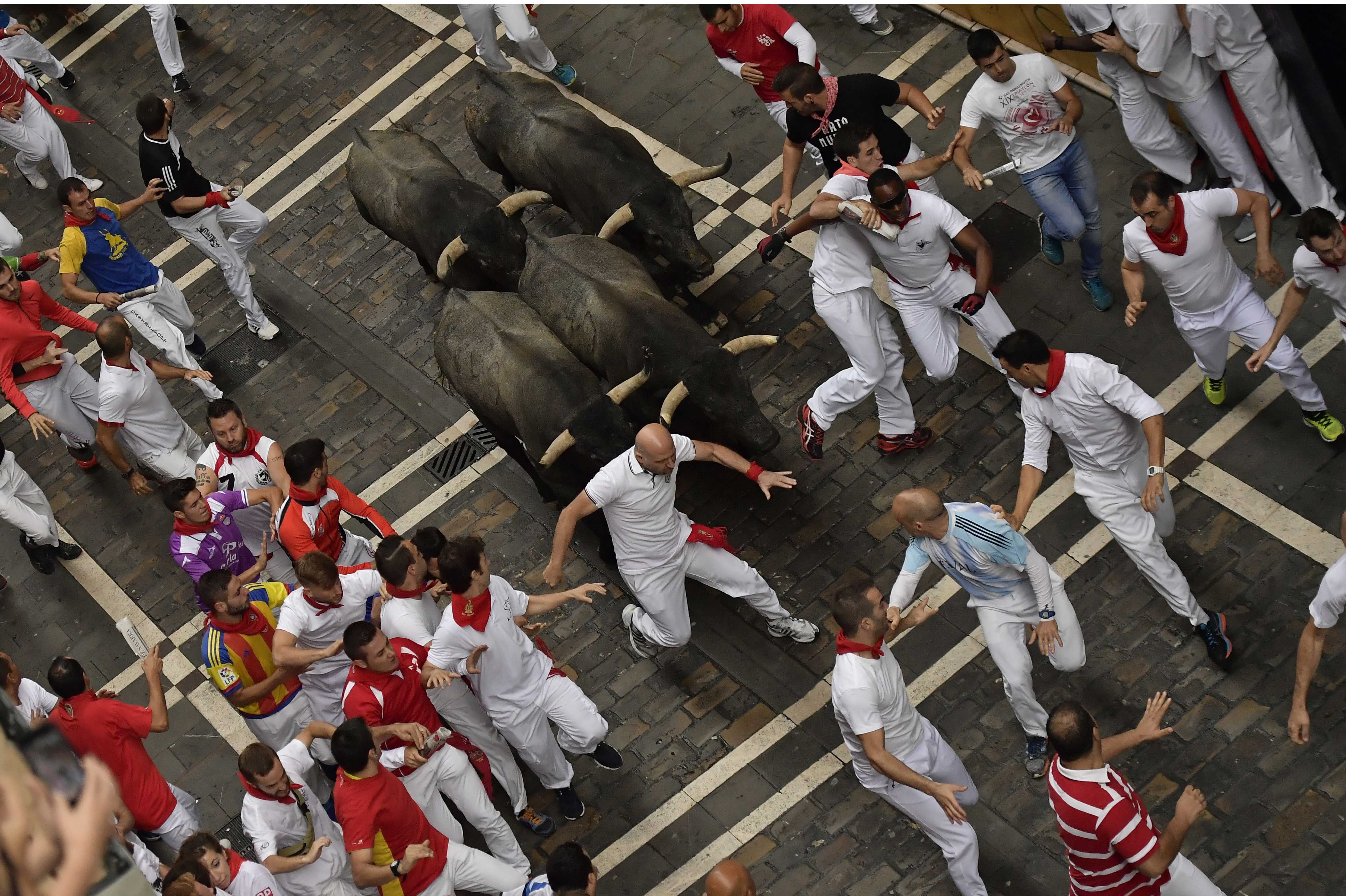 2 Americans gored in Pamplona's second bull run of 2017