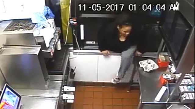 Video: Burglary suspect uses drive-through window to get into McDonald's, police say