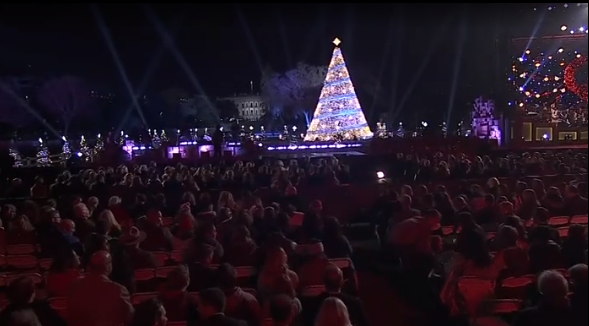 President, First Lady take part in lighting National Christmas Tree