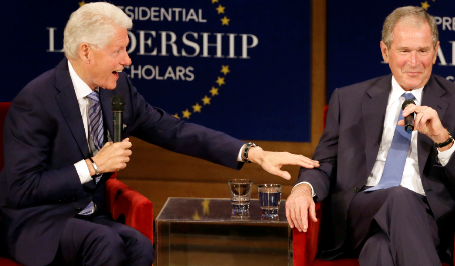 Bill Clinton’s photo at the George W. Bush Library is cracking up the internet