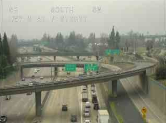 Rollover crash snarls traffic on southbound I-5 near U.S. 50 connector