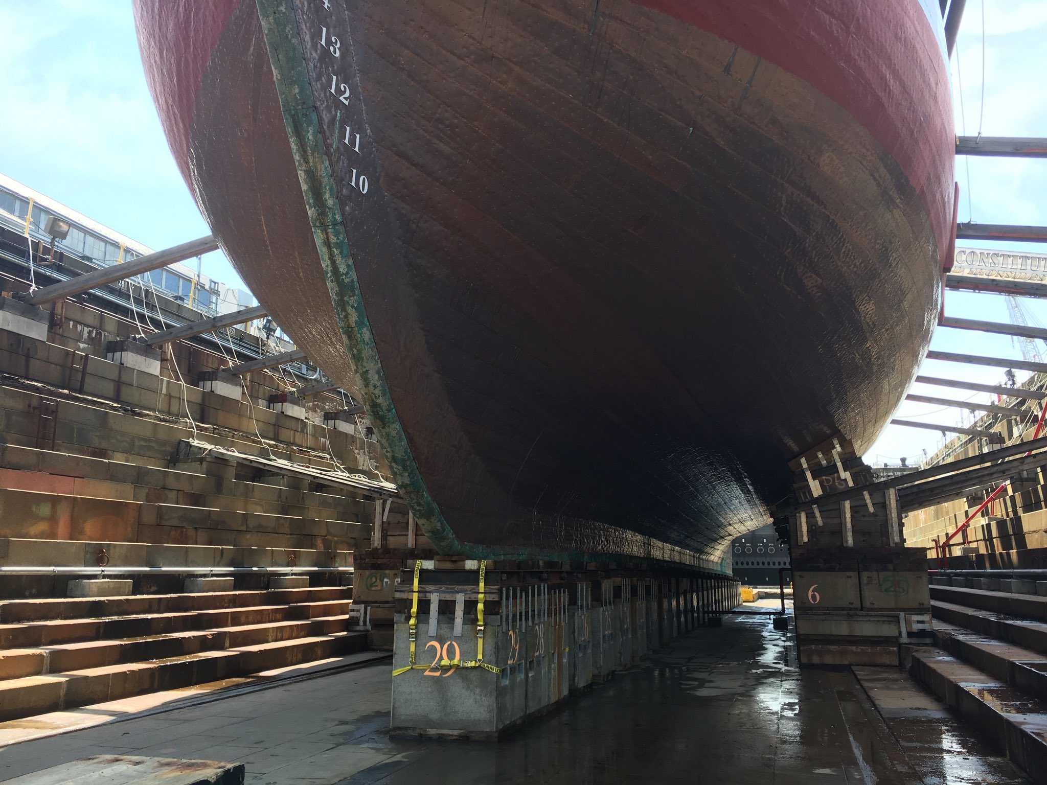Hundreds watch USS Constitution prep for return Hundreds watch USS Constitution prep for return