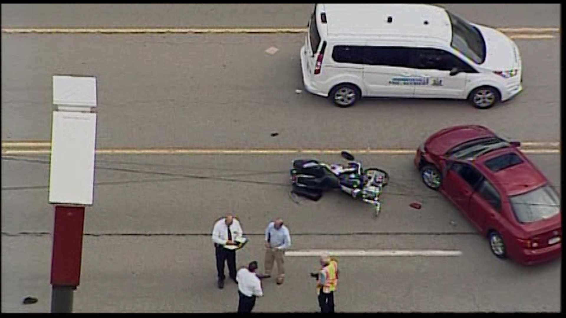 1 dead in car-motorcycle crash on Route 22 in Monroeville