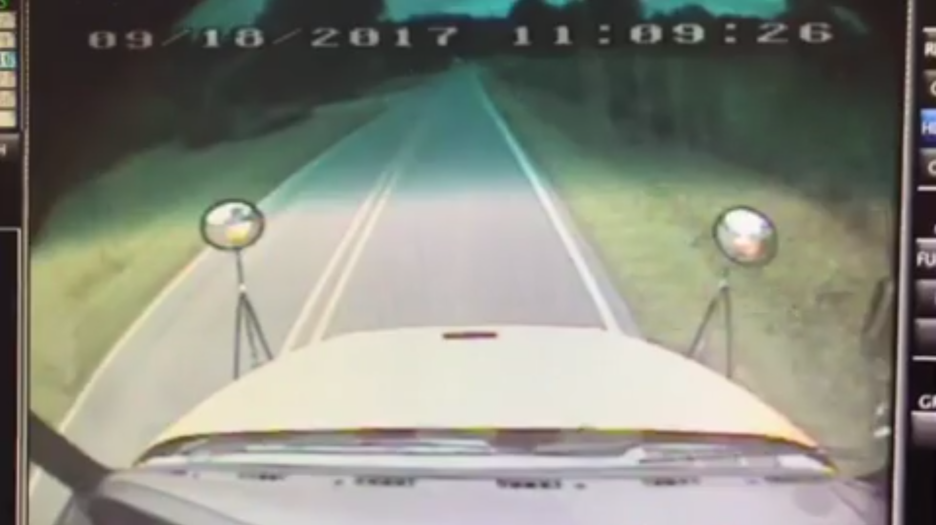 Caught on camera: Suspected drunk driver crashes into school bus