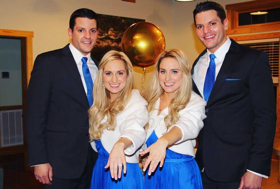 These identical brothers proposed to identical twin sisters on the same day