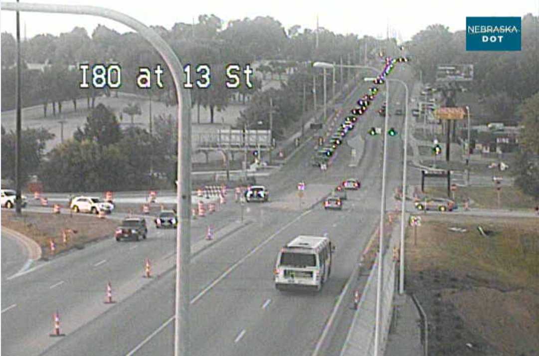 Major backups on I-80 EB at 13th Street due to construction
