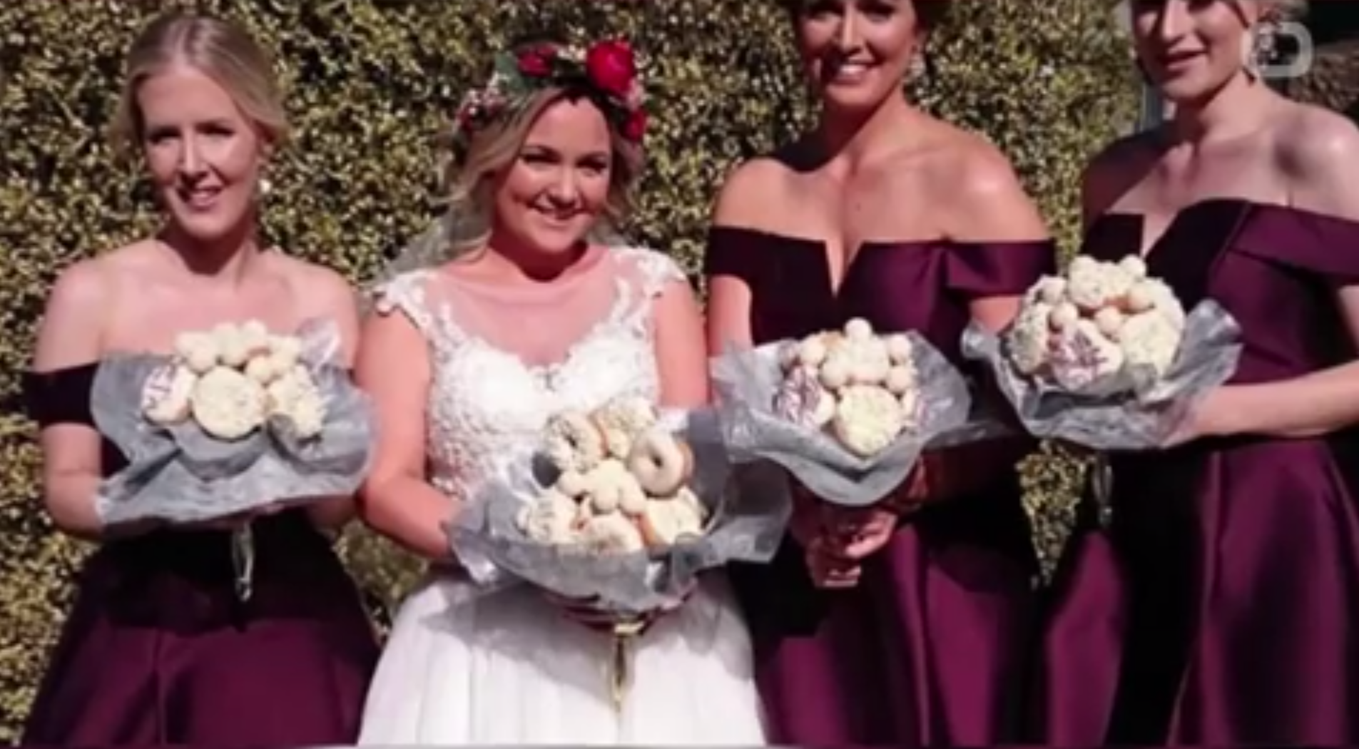 Bride's bouquet made of donuts goes viral