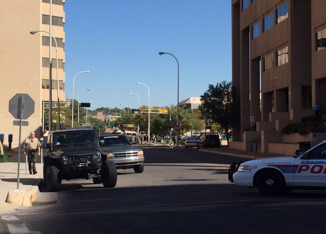 Scene cleared after no bomb found at public safety building