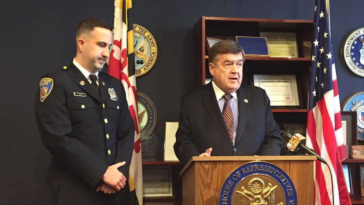 Baltimore police officer awarded for saving partner's live - WBAL-TV - WBAL Baltimore