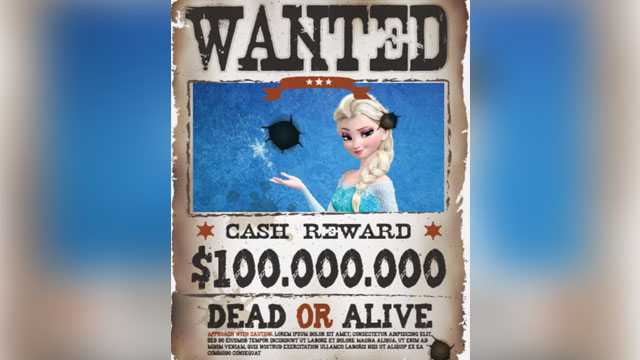 Police put out arrest warrant for Queen Elsa due to frigid temperatures