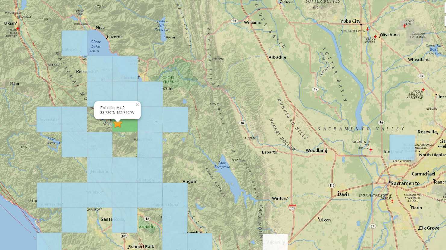 Earthquake hits near Lake County town