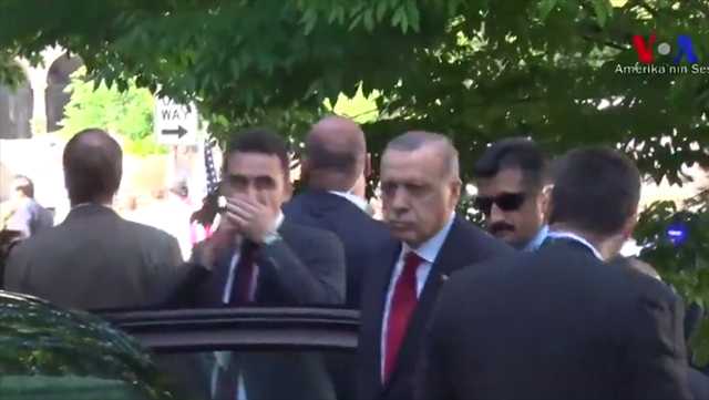New footage shows Turkish president watching Washington brawl