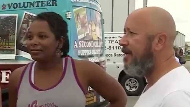 Family reunites with dog rescued from Puerto Rico