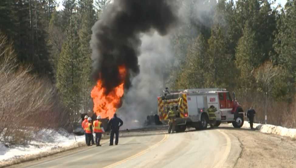 Hwy. 20 near I-80 in Sierra closed due to tanker truck explosion