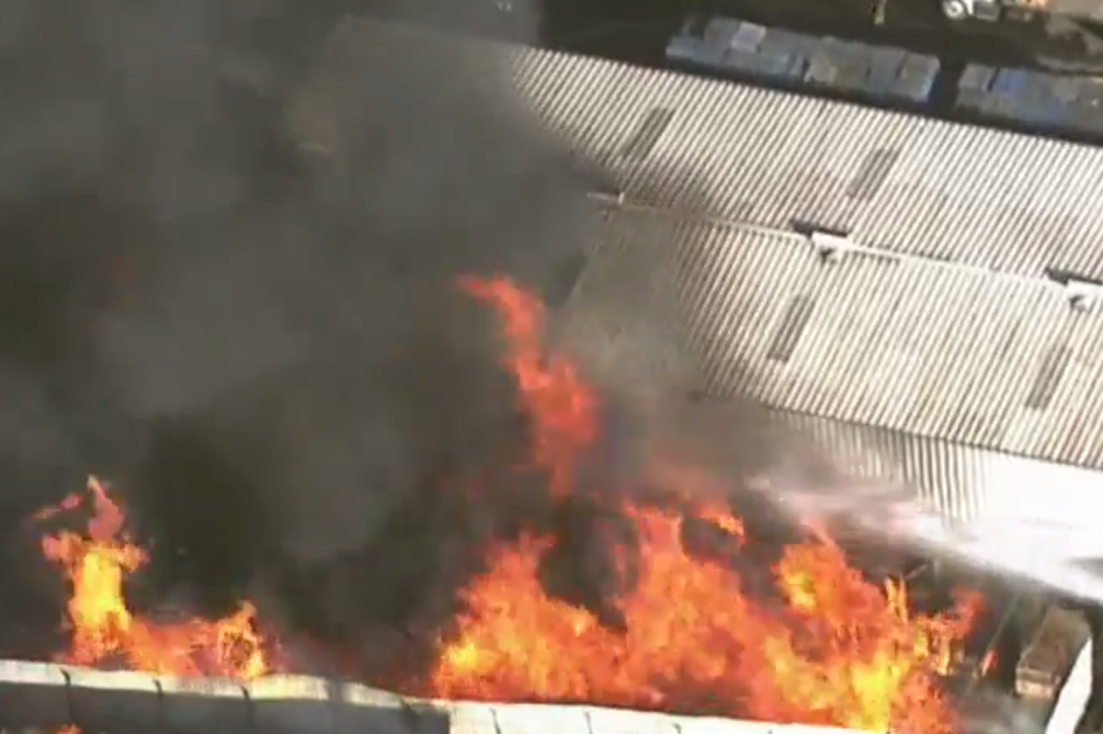 Evacuations underway due to large fire in Stockton, California