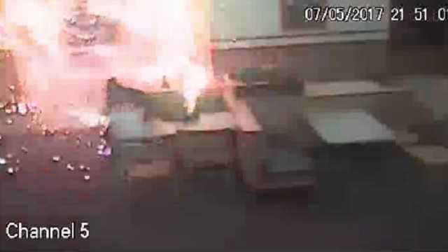 Crazy Video: Firework set off inside Wendy's restaurant