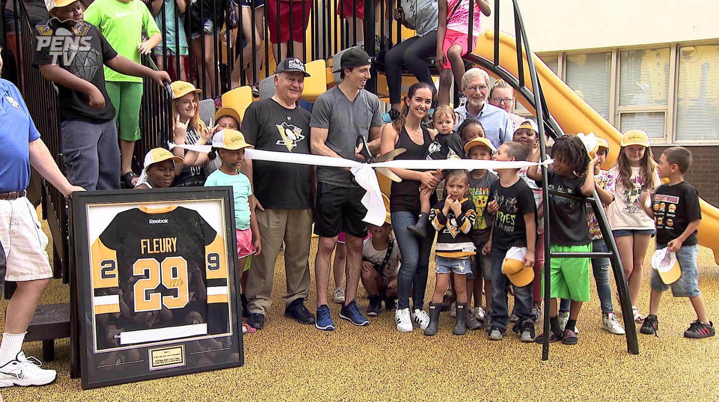 Marc-Andre Fleury paid for construction of new playground, supplies for Sto-Ken-Rox Boys & Girls Club