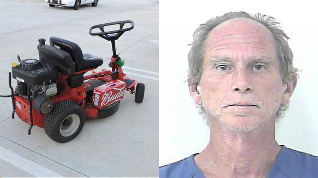 Man accused of driving lawn mower on highway while drunk