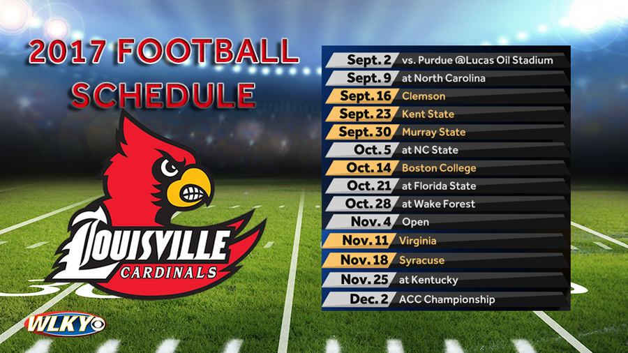 UofL releases 2017 football schedule