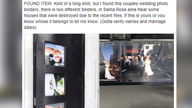 Man hopes to return photos found in Santa Rosa wildfire