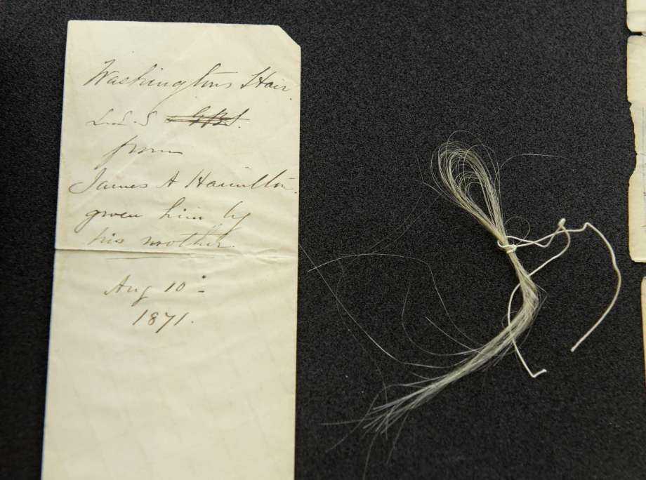 Lock of George Washington's hair discovered inside 18th century book