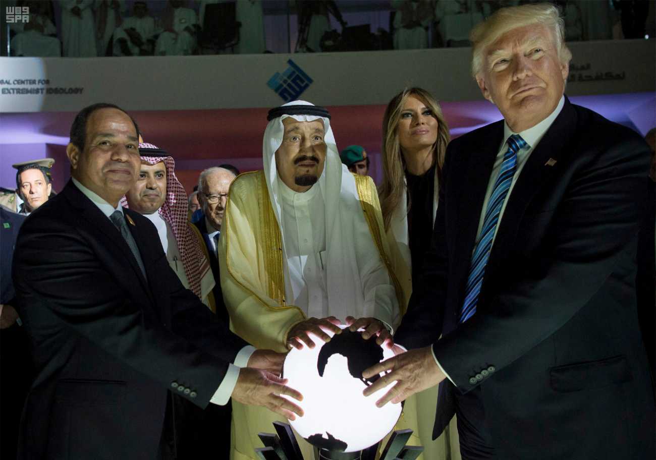 Trump lights up social media with glowing orb photo