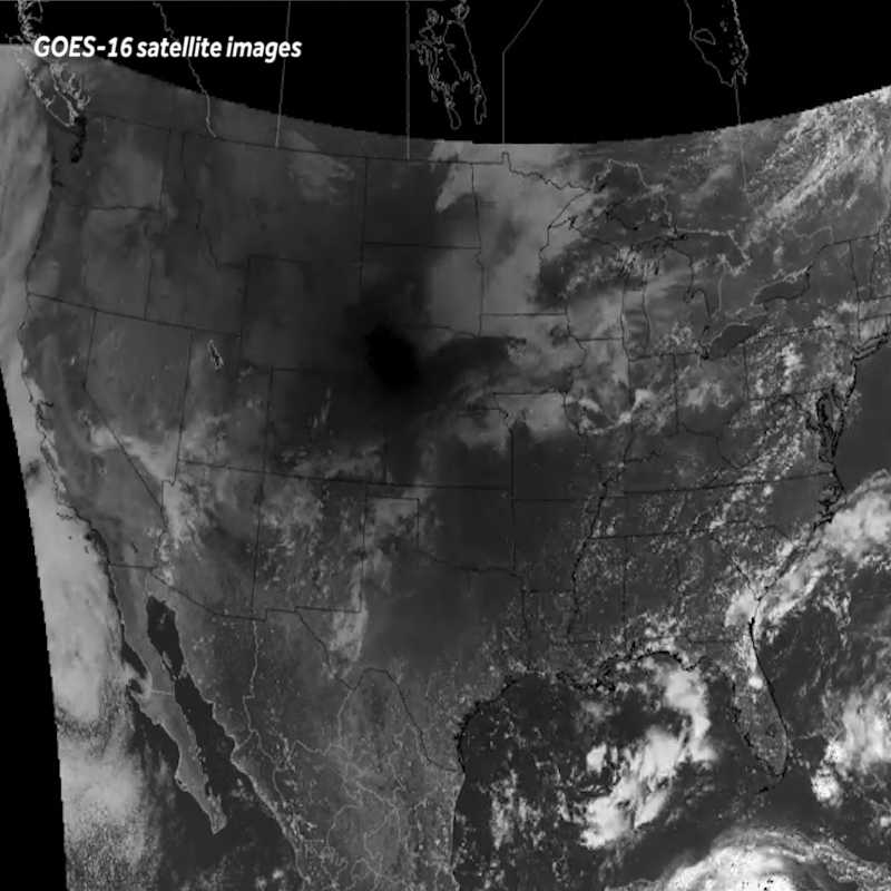 Satellite captures shadow of eclipse crossing the U.S.
