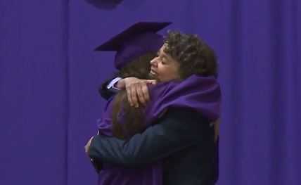 High school graduate gets a diploma and a big surprise