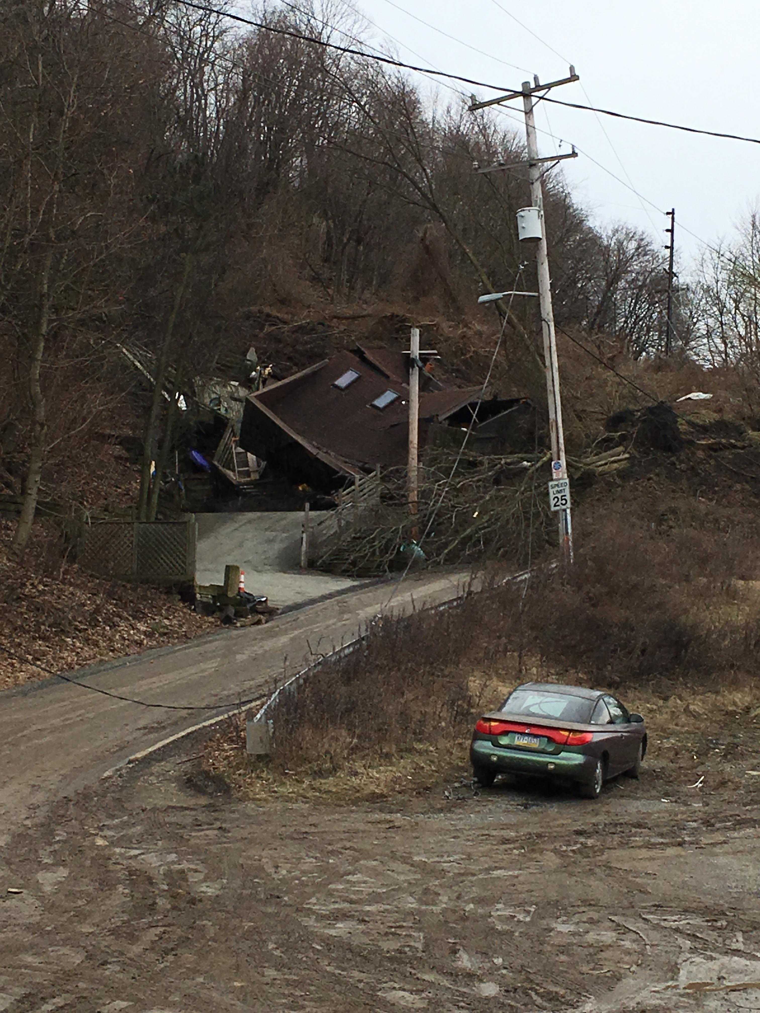 Landslide in Duquesne Heights destroys home, knocks out power and causes section of Route 51 to close