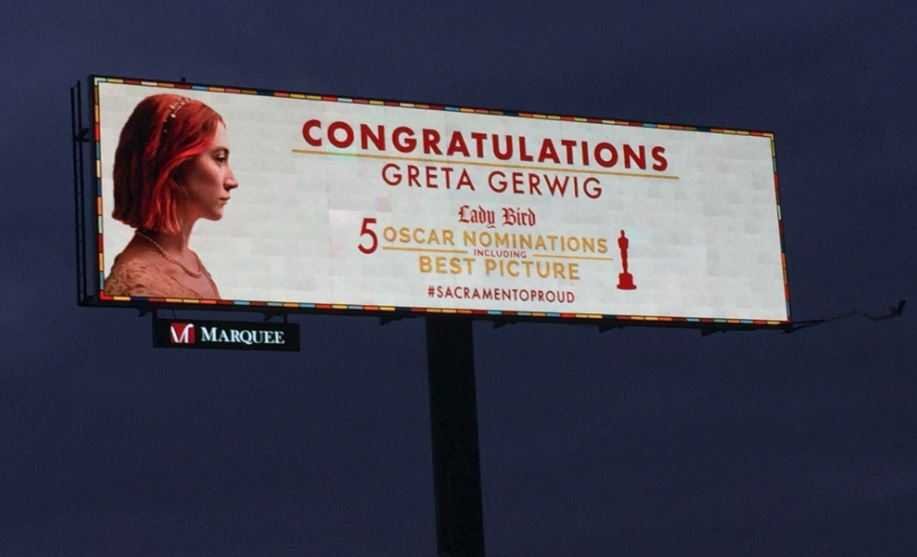 Sacramento billboards honor 'Lady Bird' amid Oscar nods