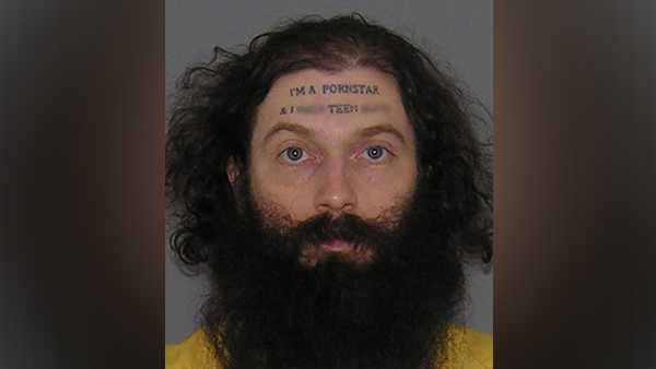 Man with 'PORNSTAR' tattooed on forehead charged with sexual imposition