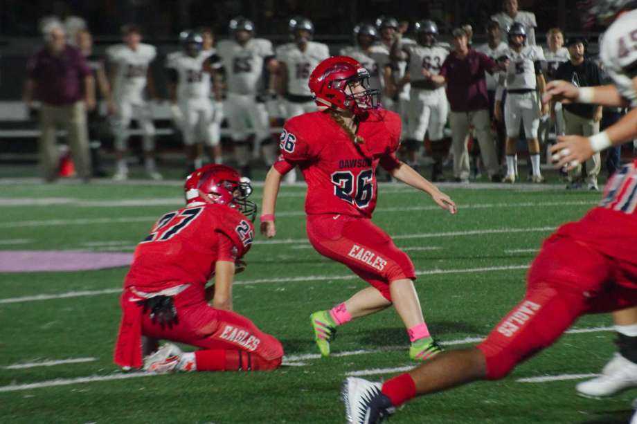 Homecoming queen keeps kicking her team to victory