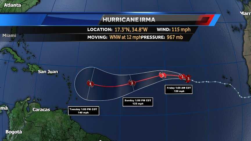 Tropical Storm Irma forms in Atlantic Ocean