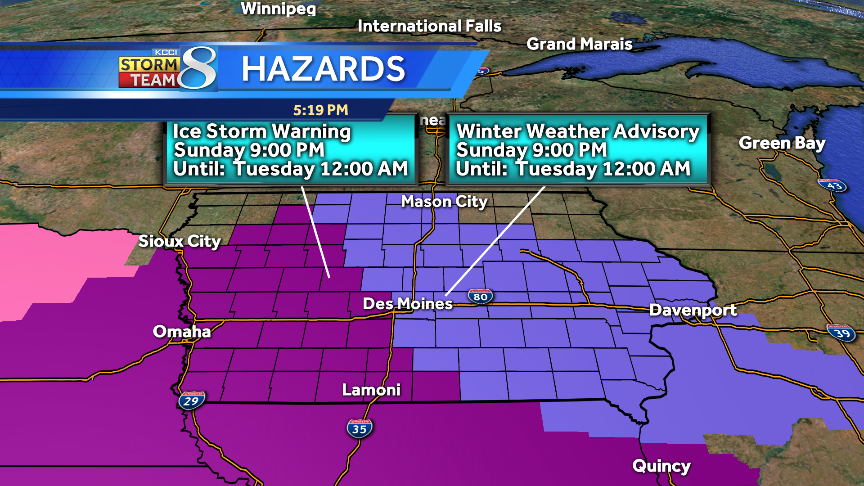 Ice storm warning expanded