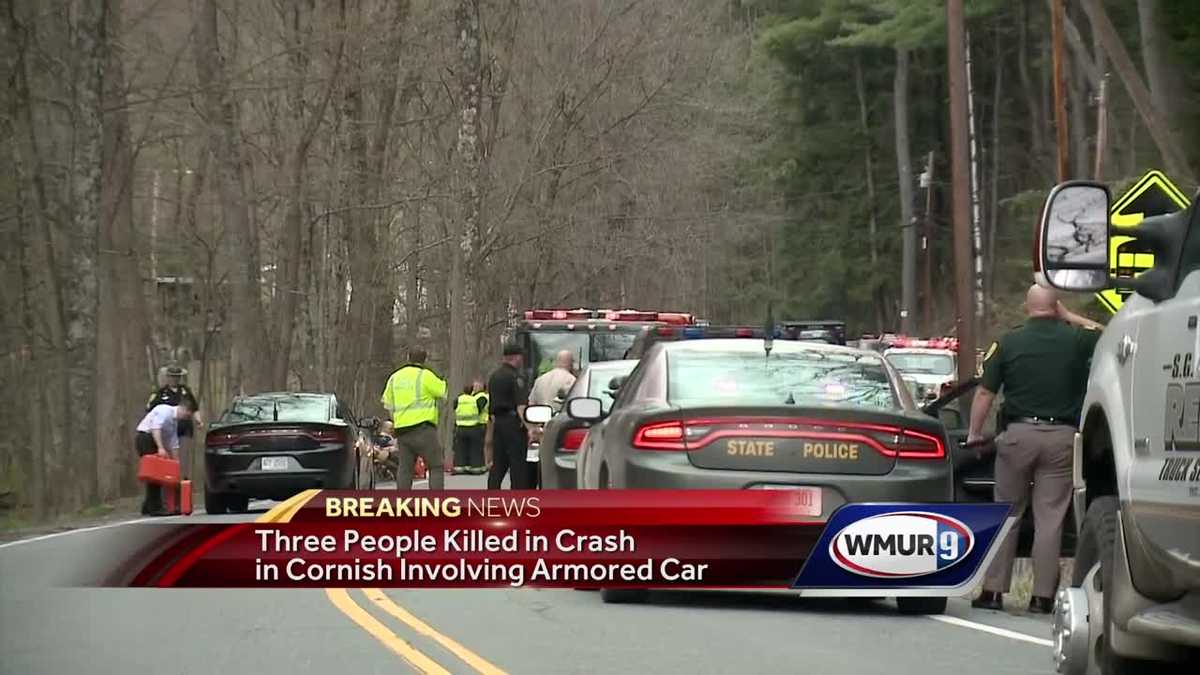 Image result for 3 dead after head-on crash involving armored car in Cornish